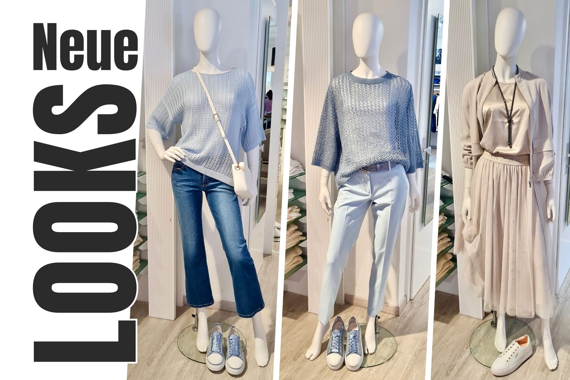 Frühjahr 2025: Neue Damenmode-Looks in Pastell und Naturtönen