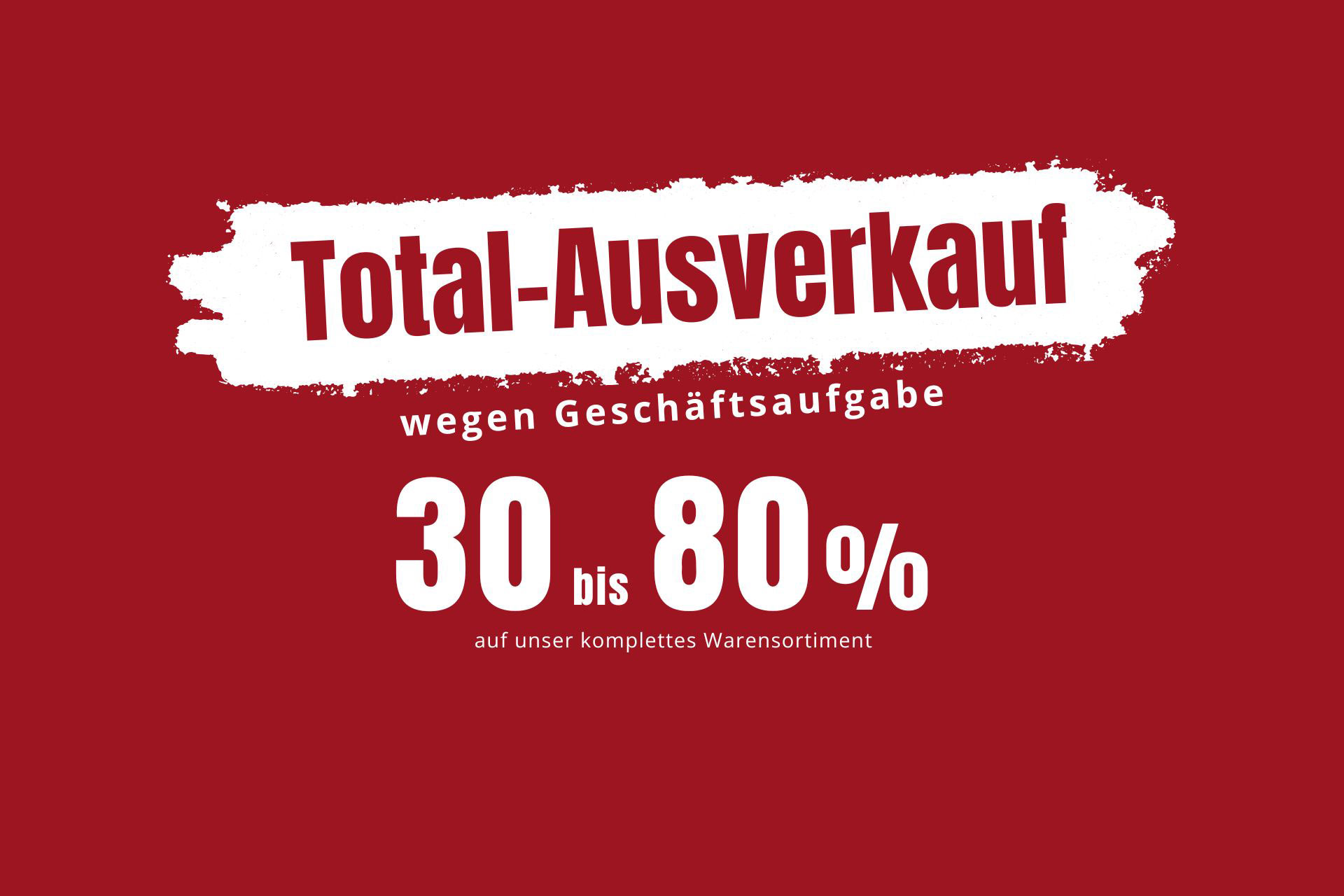 Premeium Modemarken mit 30-80% Rabatt beim Totalausverkauf wegen Geschäftsaufgabe