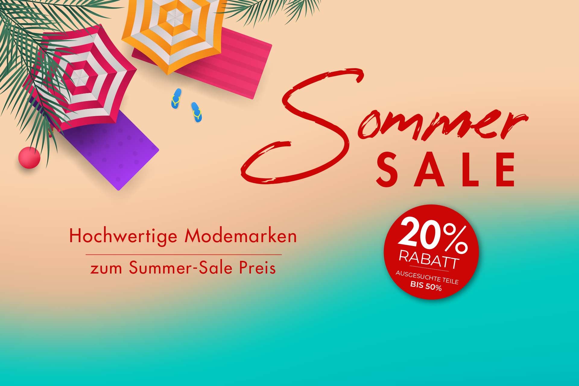 Sommer-SALE gestartet – 20 % auf aktuelle Kollektion